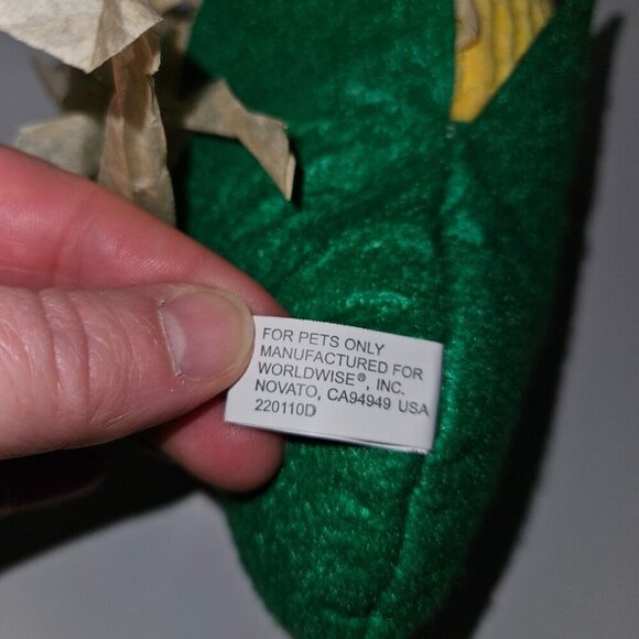 SmartyKat Plush Cat Pet Toy Corn Vegetable Crinkle 14" long - Picture 10 of 10